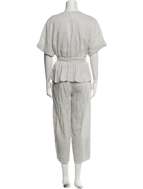 Vince Linen Striped Pant Set