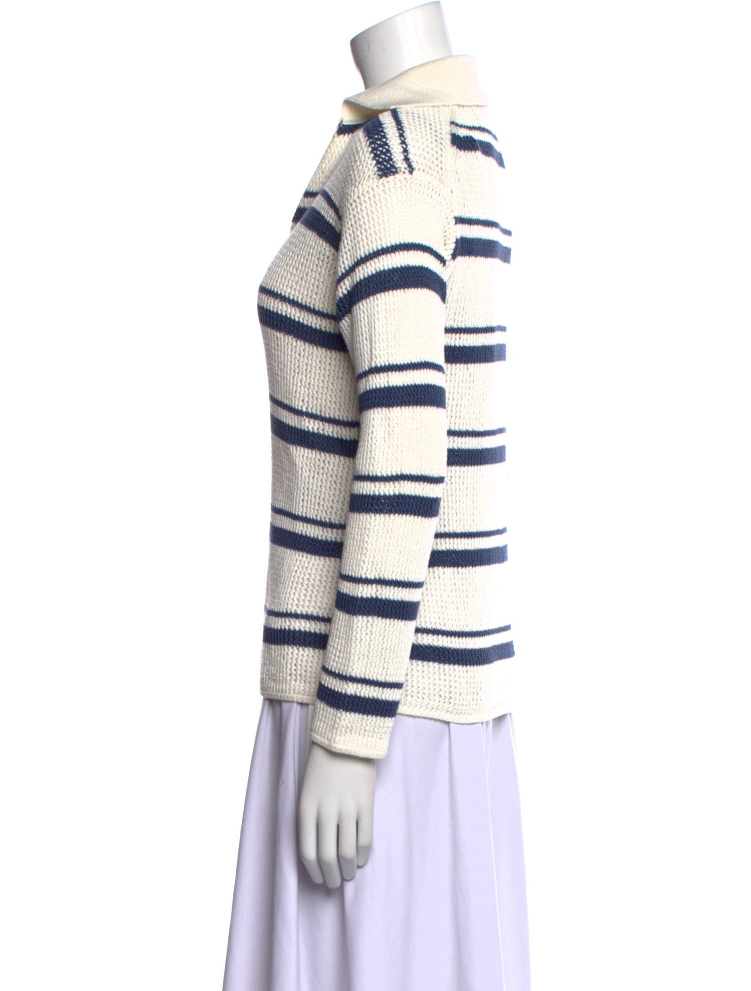 Vince Striped V-Neck Sweater w/ Tags