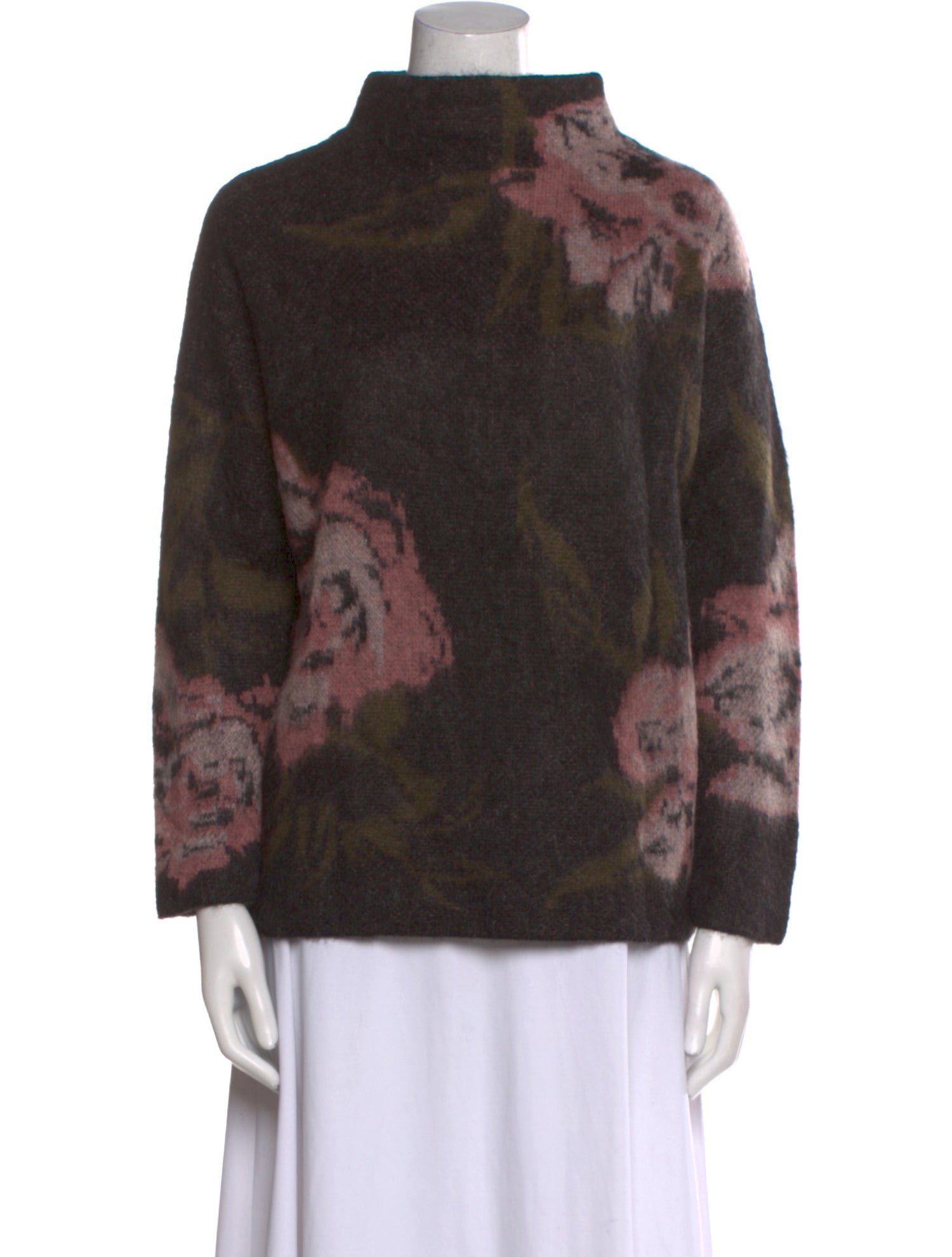 Vince Printed Mock Neck Sweater