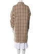 Vince Wool Plaid Print Coat