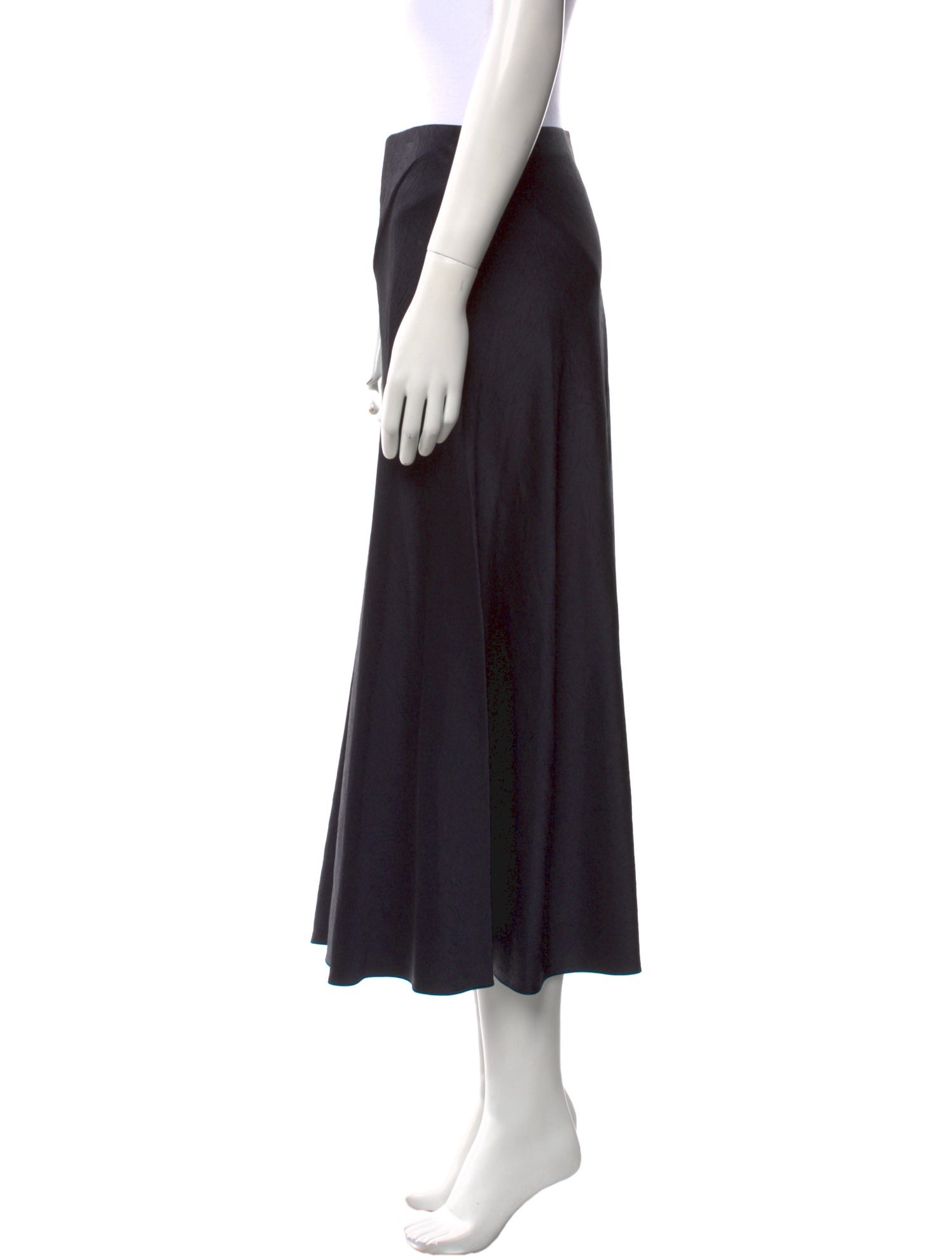 Vince Pleated Accents Midi Length Skirt