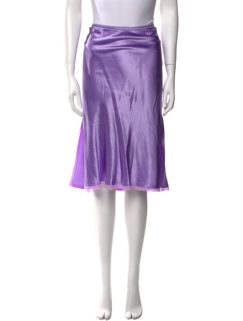 Vince Mesh Accents Knee-Length Skirt