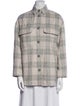 Vince Wool Plaid Print Utility Jacket