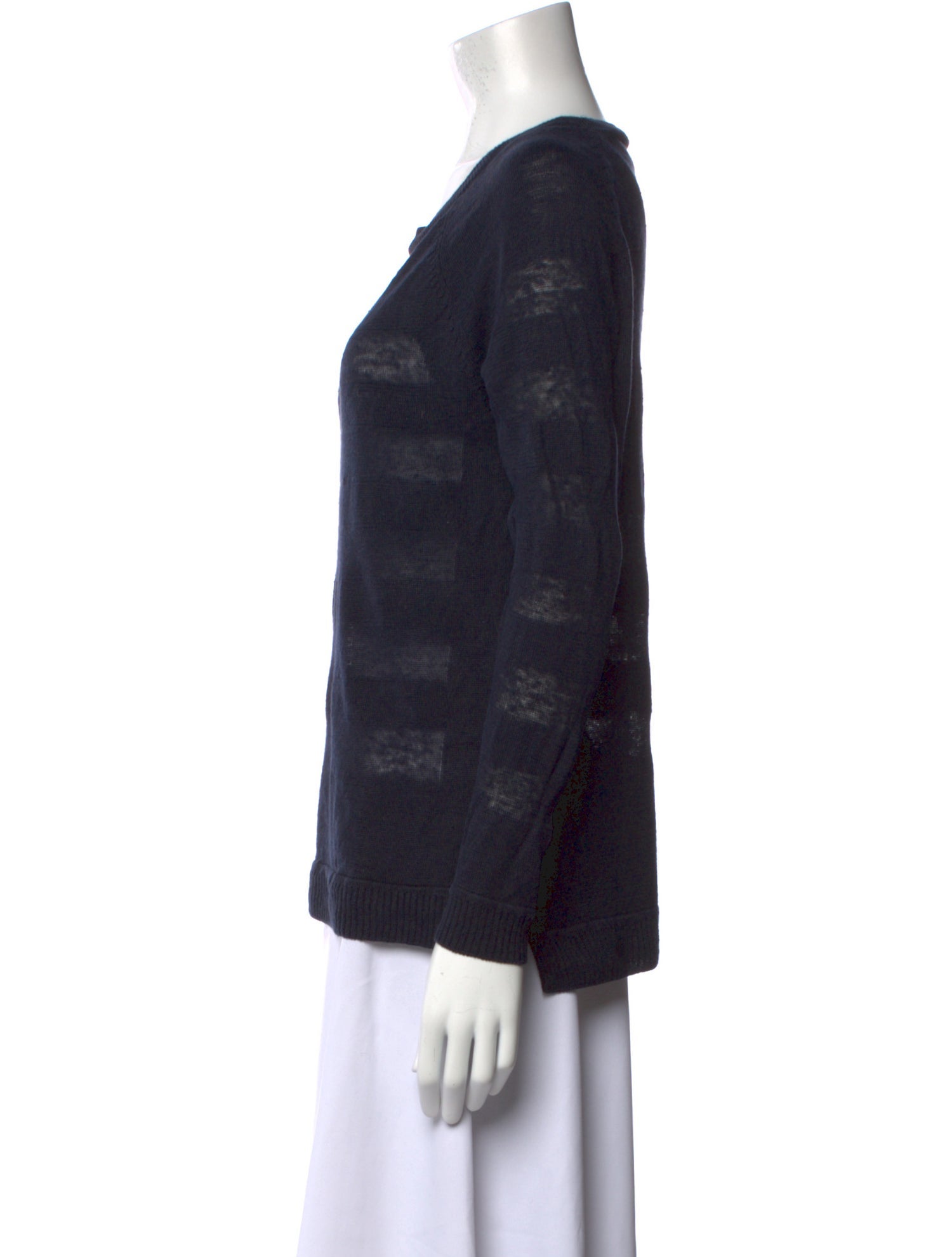 Vince Linen Striped Sweater