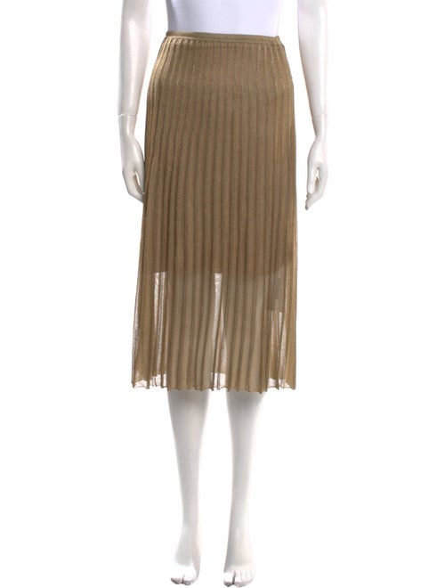 Vince Pleated Accents Midi Length Skirt