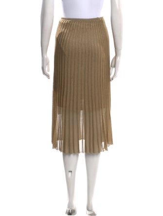 Vince Pleated Accents Midi Length Skirt