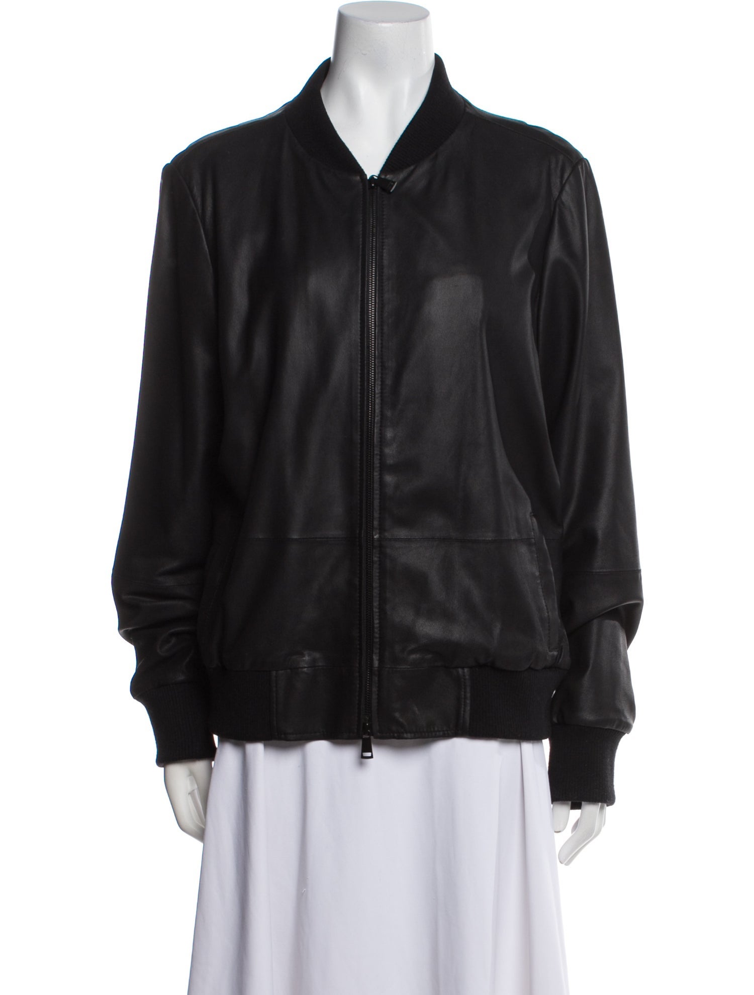 Vince Goat Leather Bomber Jacket