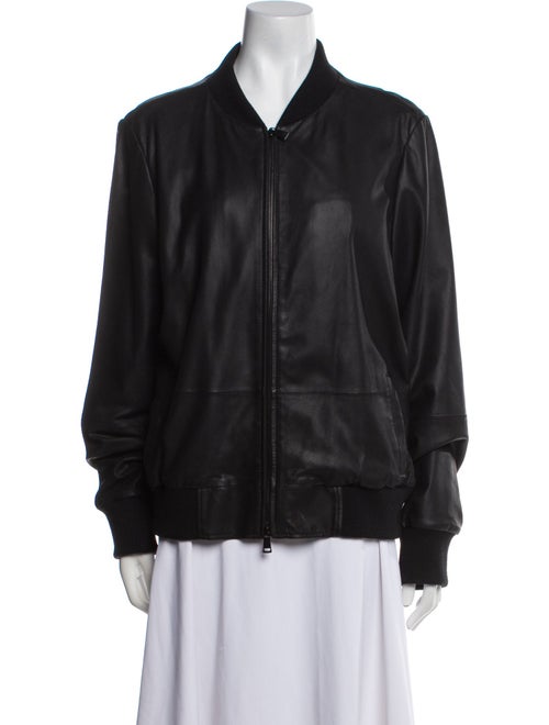 Vince Goat Leather Bomber Jacket