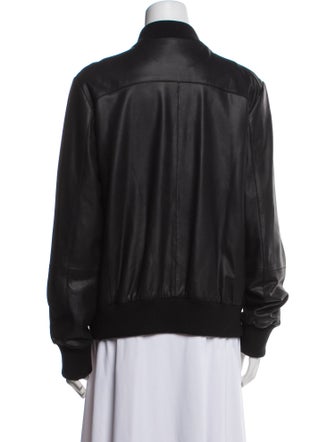 Vince Goat Leather Bomber Jacket