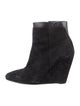 Vince Suede Leather Trim Embellishment Boots