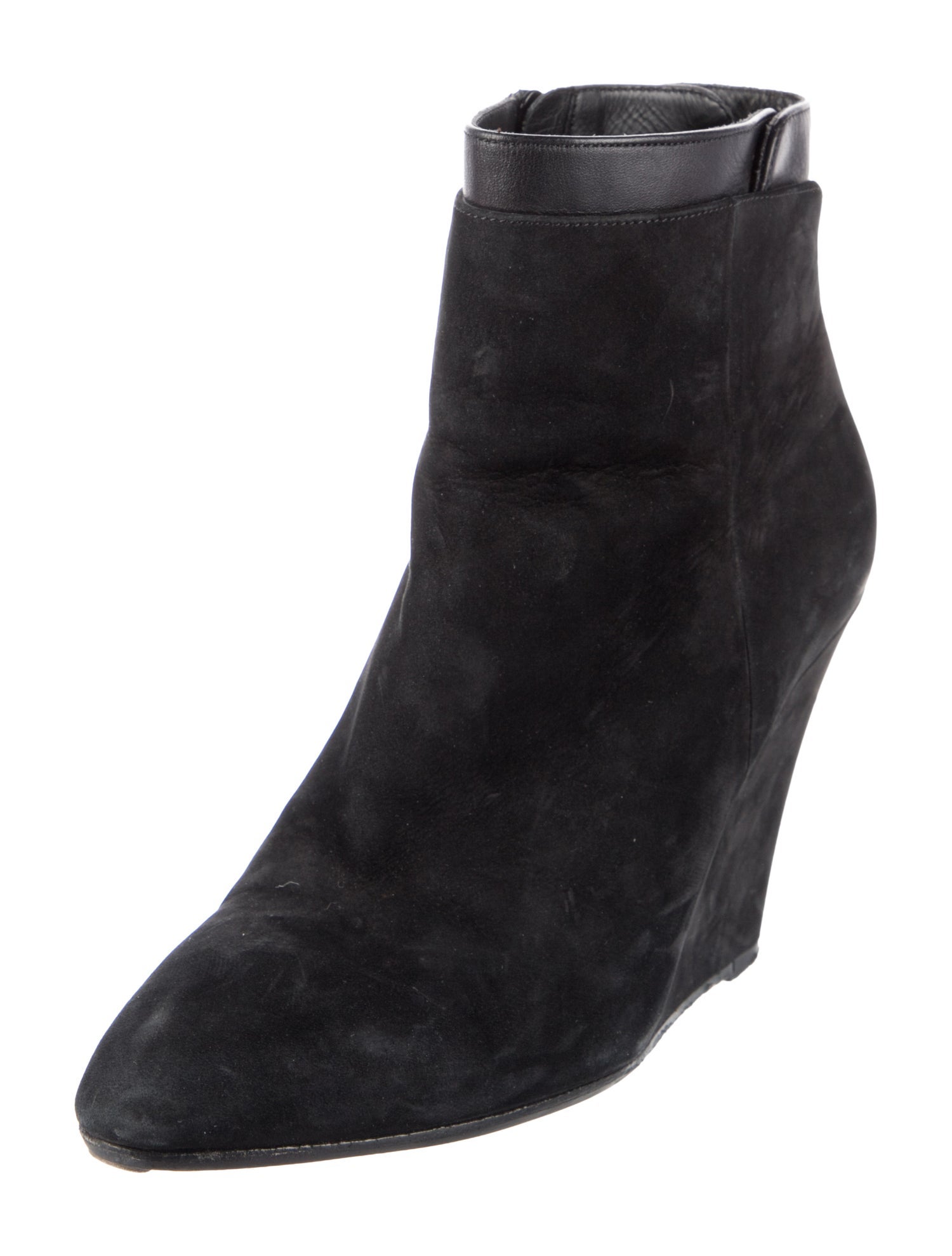 Vince Suede Leather Trim Embellishment Boots