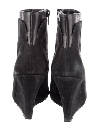 Vince Suede Leather Trim Embellishment Boots