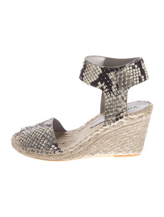 Vince Snakeskin Animal Print Espadrilles