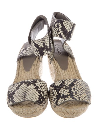 Vince Snakeskin Animal Print Espadrilles
