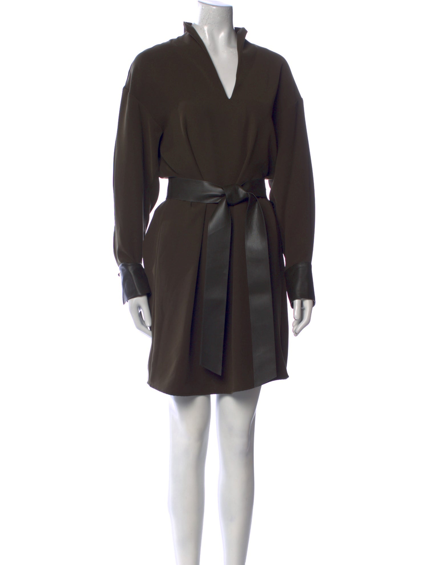 Vince V-Neck Knee-Length Dress