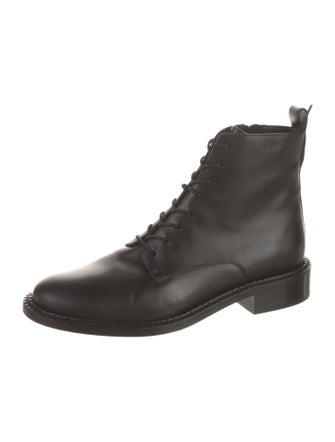 Vince Leather Combat Boots
