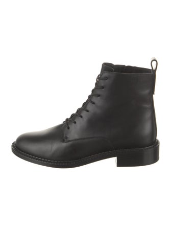 Vince Leather Combat Boots