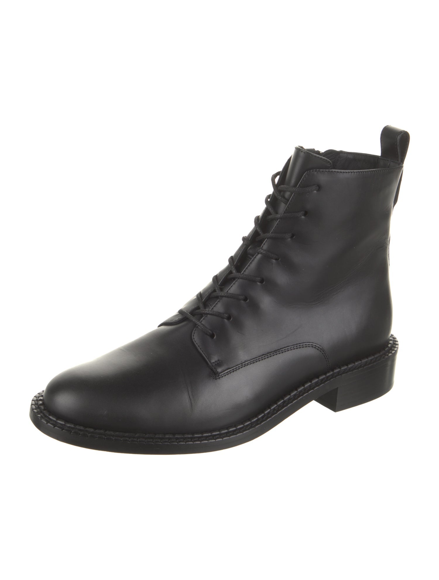 Vince Leather Combat Boots