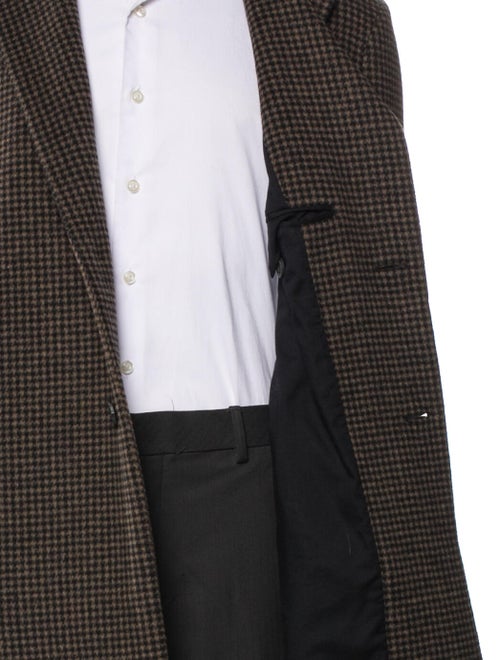 Vince Houndstooth Print Overcoat