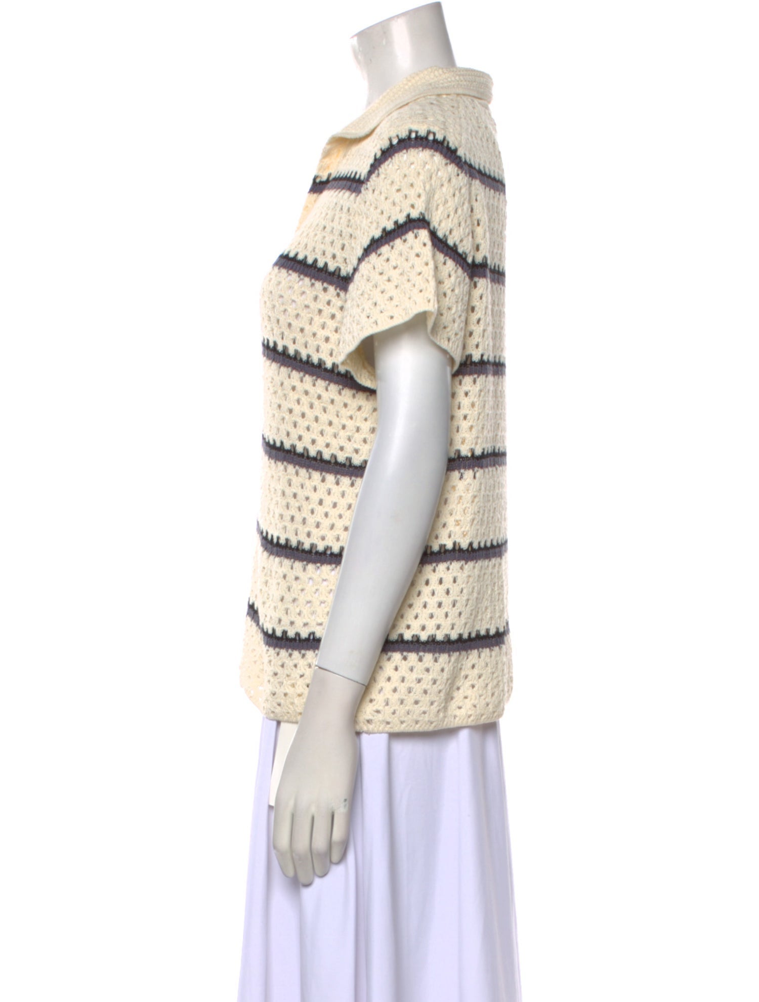 Vince Striped V-Neck Sweater w/ Tags