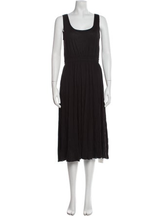 Vince Scoop Neck Midi Length Dress