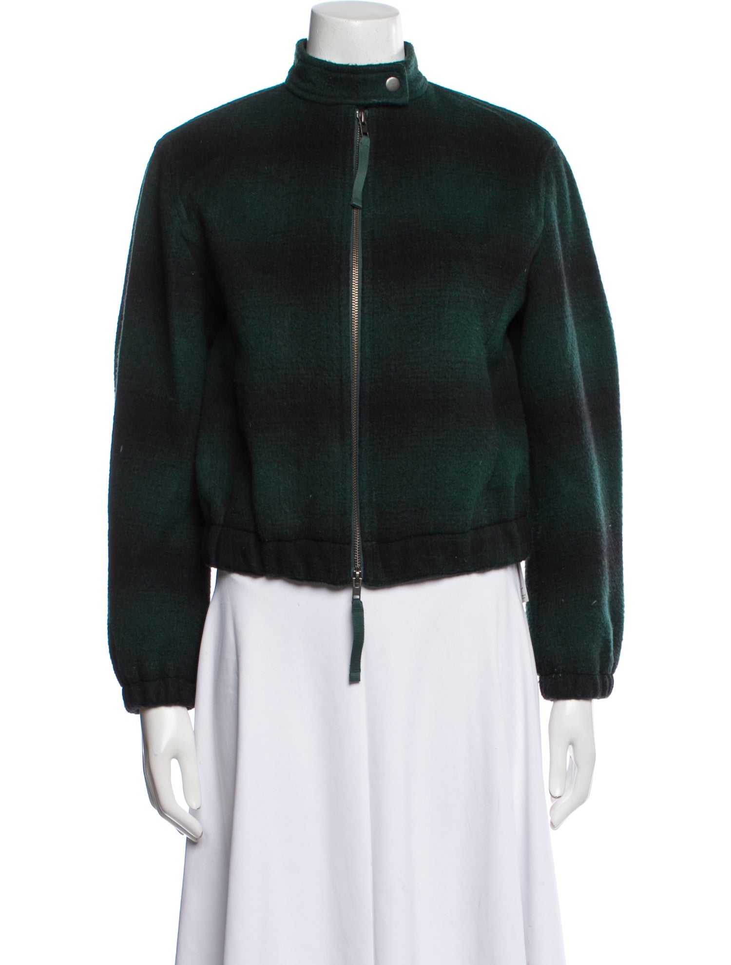 Vince Wool Plaid Print Jacket