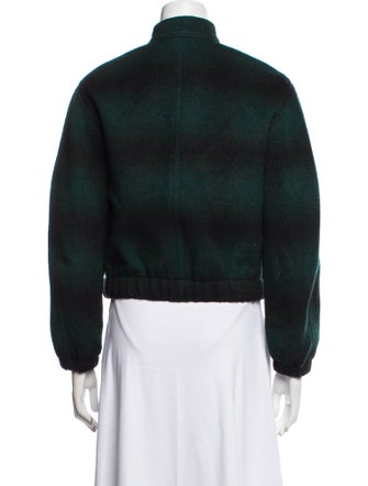 Vince Wool Plaid Print Jacket