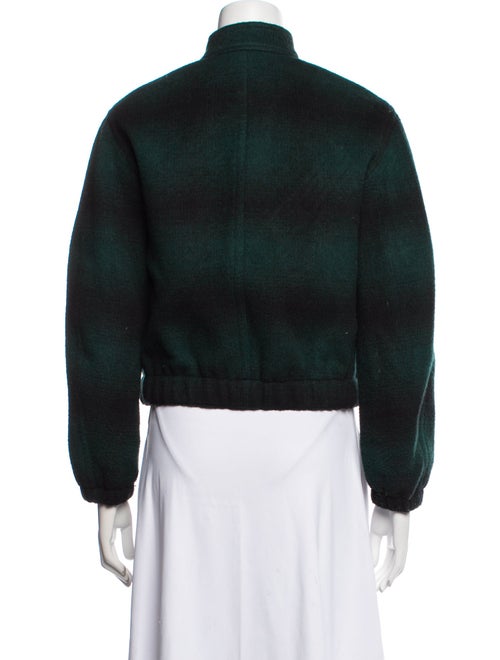 Vince Wool Plaid Print Jacket