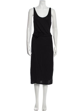 Vince Scoop Neck Midi Length Dress