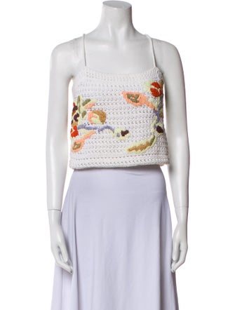Vince Patterned Square Neckline Sweater