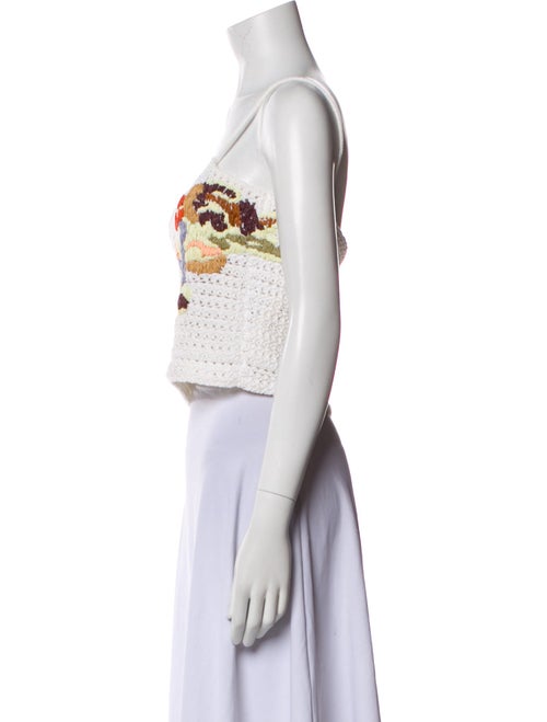 Vince Patterned Square Neckline Sweater