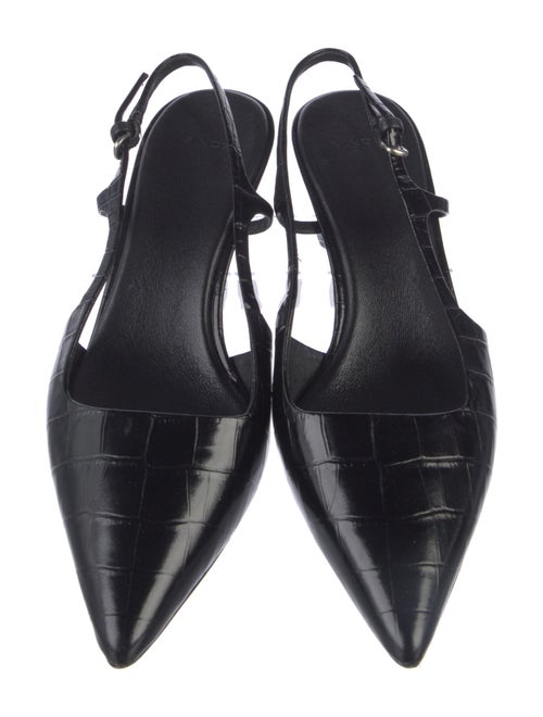 Vince Embossed Leather Slingback Pumps