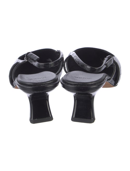 Vince Embossed Leather Slingback Pumps