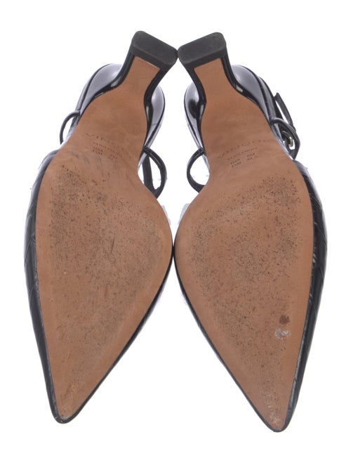 Vince Embossed Leather Slingback Pumps