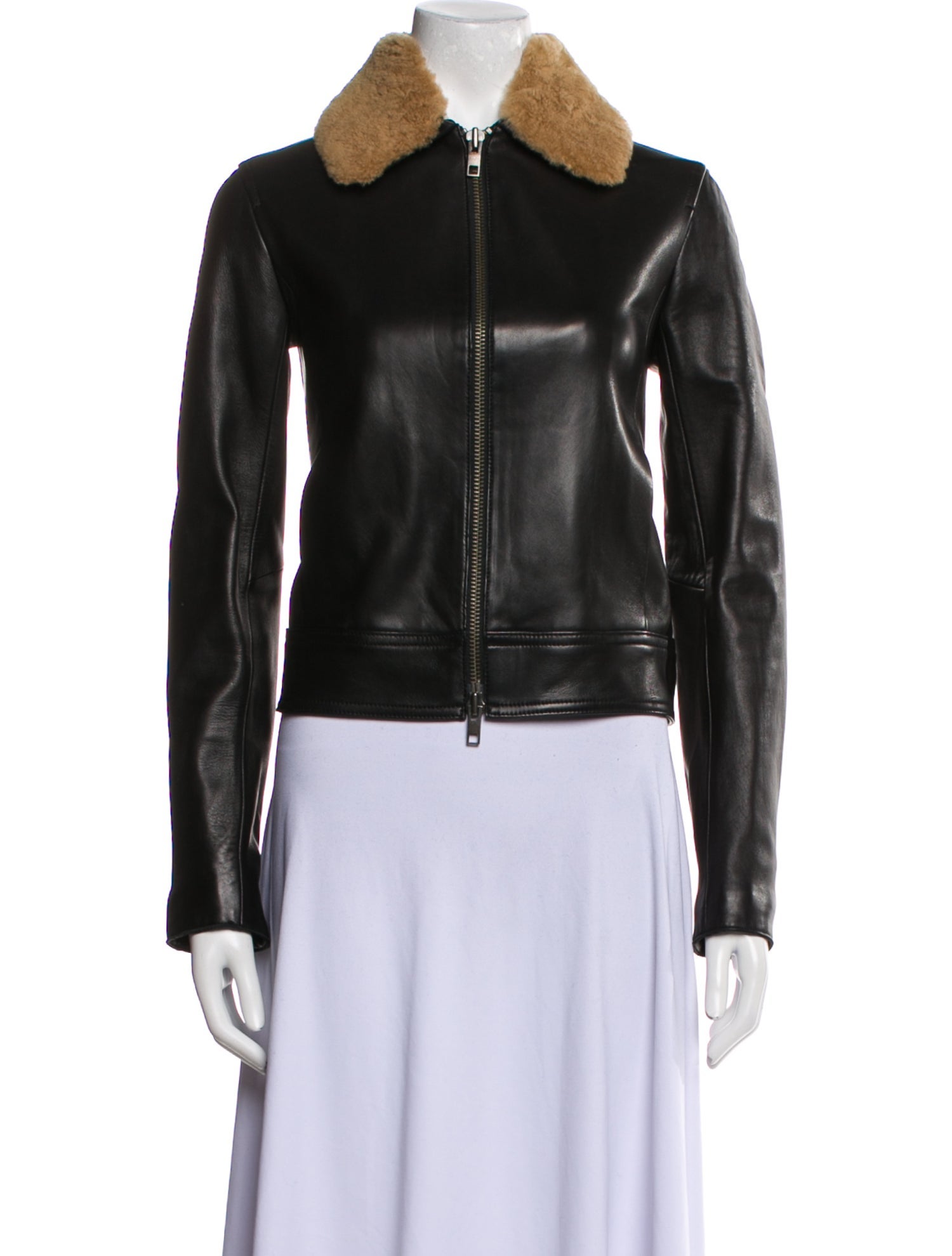 Vince Leather Fur Jacket