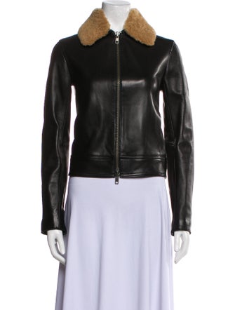 Vince Leather Fur Jacket