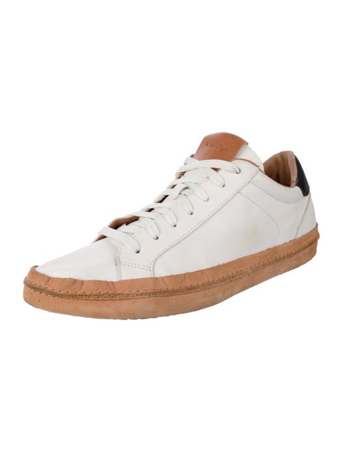 Vince Leather Colorblock Pattern Sneakers