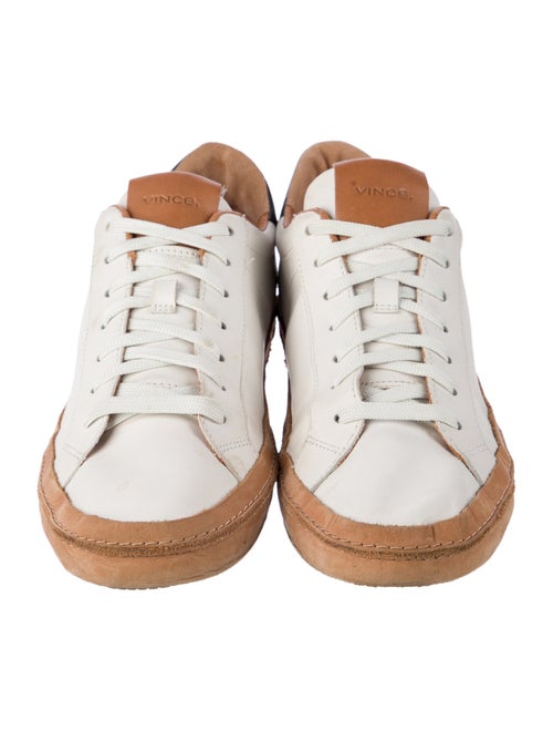 Vince Leather Colorblock Pattern Sneakers