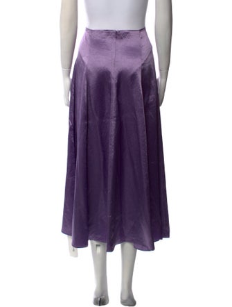 Vince Grosgrain Trim Midi Length Skirt