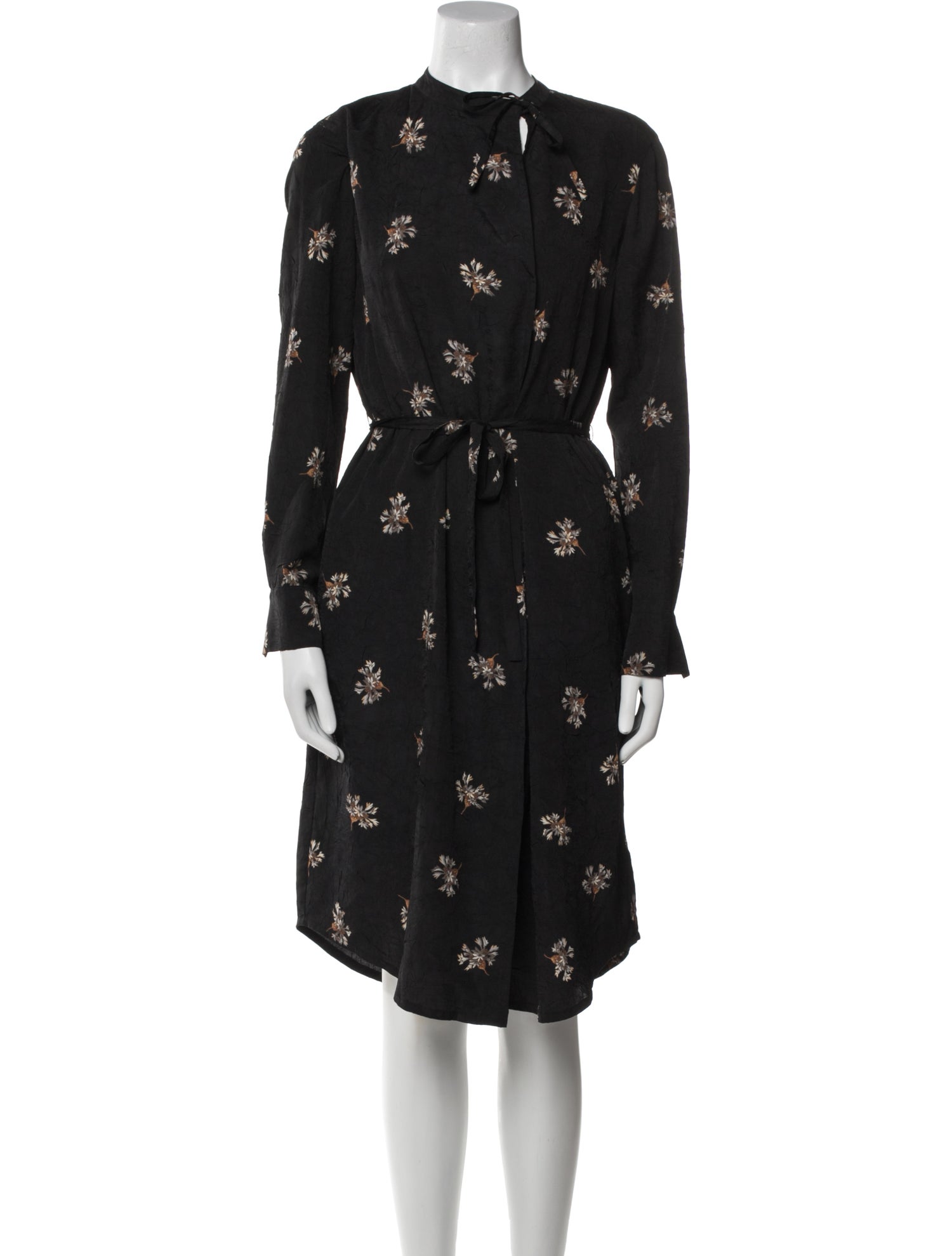 Vince Floral Print Knee-Length Dress