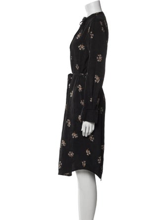 Vince Floral Print Knee-Length Dress