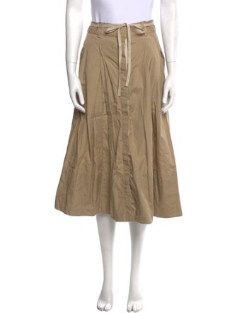 Vince Pleated Accents Midi Length Skirt