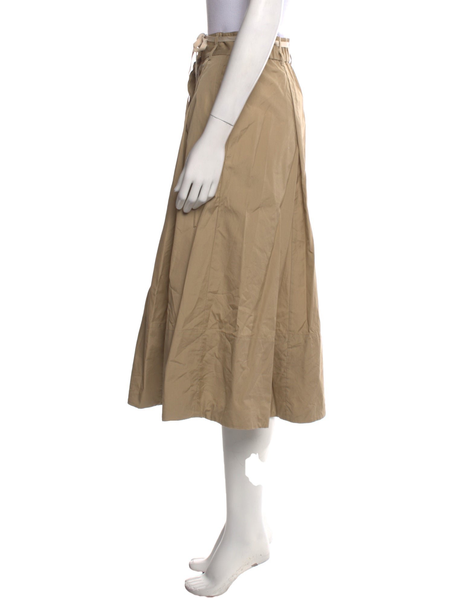 Vince Pleated Accents Midi Length Skirt