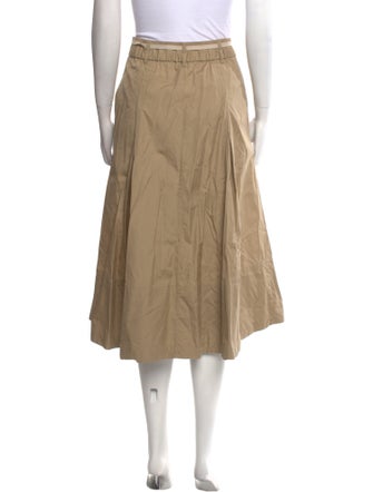 Vince Pleated Accents Midi Length Skirt