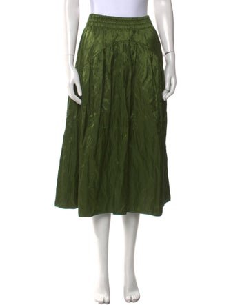 Vince Pleated Accents Midi Length Skirt