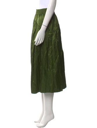 Vince Pleated Accents Midi Length Skirt