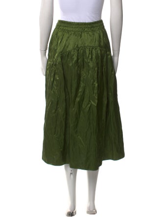 Vince Pleated Accents Midi Length Skirt