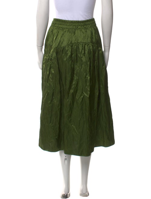 Vince Pleated Accents Midi Length Skirt