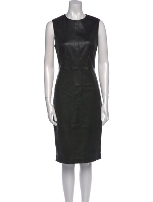 Vince Lamb Leather Knee-Length Dress