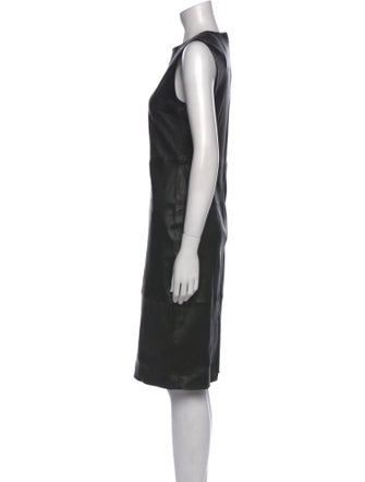 Vince Lamb Leather Knee-Length Dress